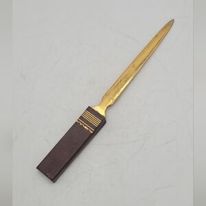 Elegant Gold and Brown Letter Opener